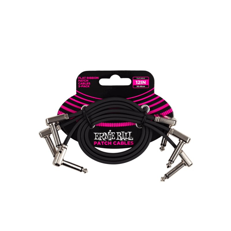 Ernie Ball 6222 Kabel krosowy płaski 30.48 cm 3 szt.