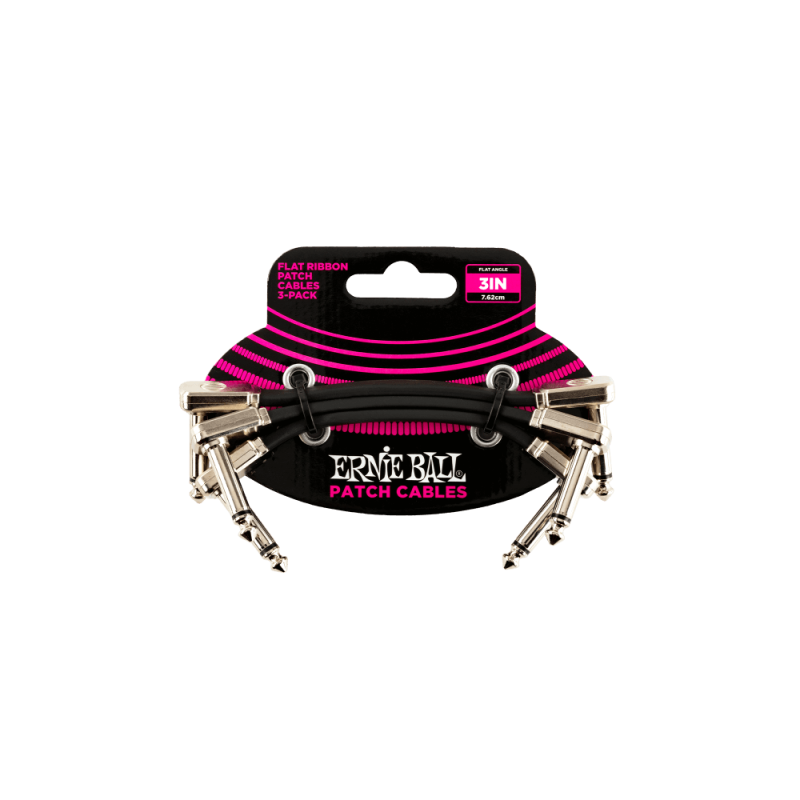 Ernie Ball 6220 Kabel krosowy płaski 7.62 cm 3 szt.