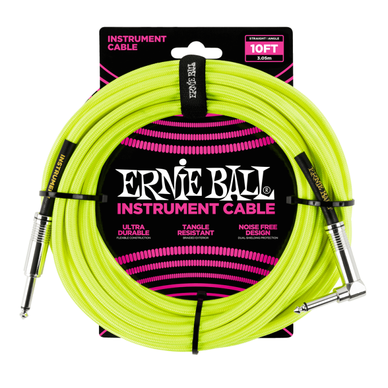 Ernie Ball 6080 Kabel instrumentalny prosty/kątowy 3.05 m