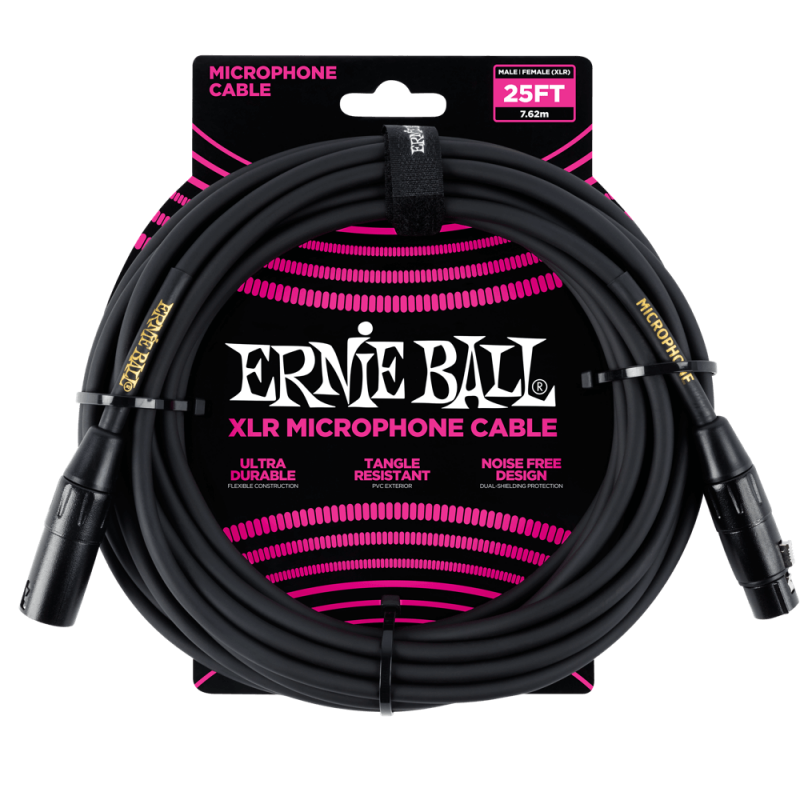 Ernie Ball 6073 Kabel mikrofonowy XLR M / XLR F 7.62 m