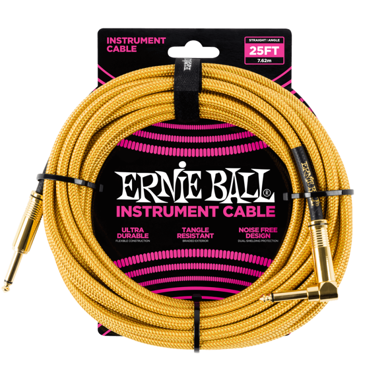 Ernie Ball 6070 Kabel instrumentalny prosty/kątowy 7.62 m