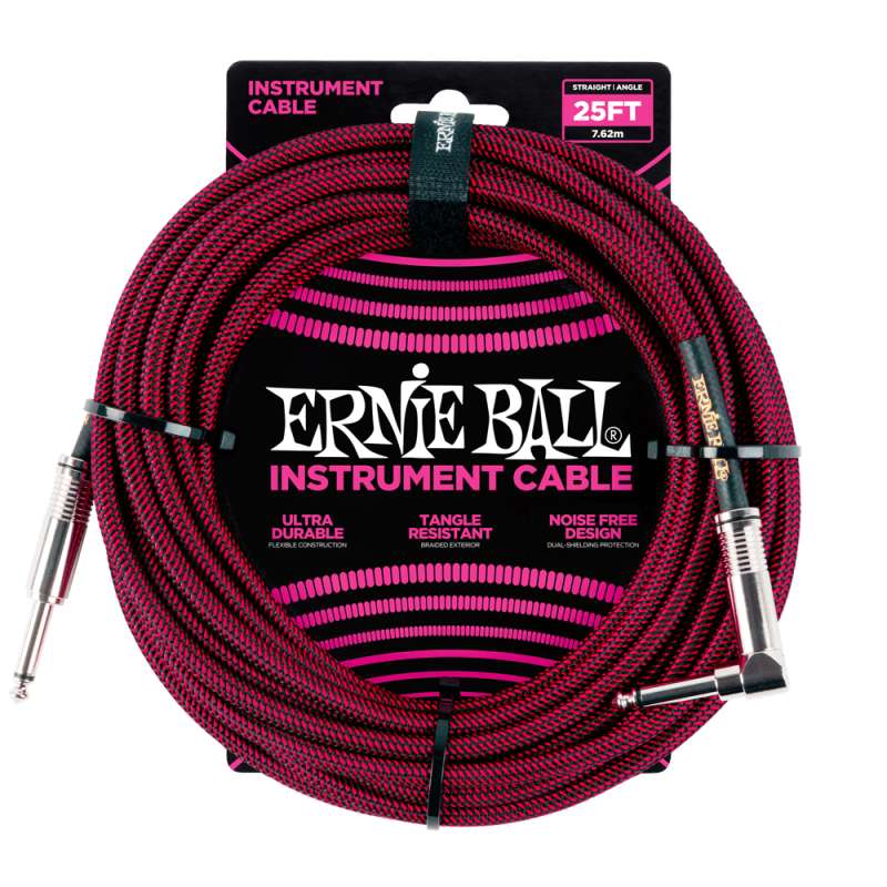 Ernie Ball 6062 Kabel instrumentalny prosty/kątowy 7.62 m