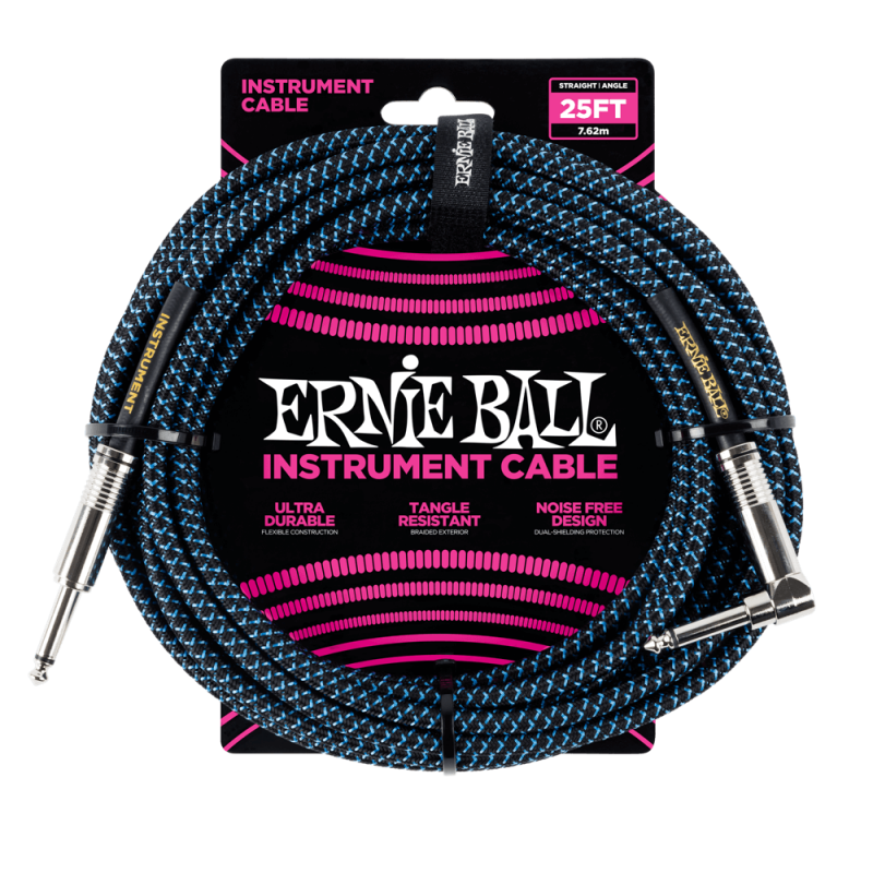 Ernie Ball 6060 Kabel instrumentalny prosty/kątowy 7.62 m