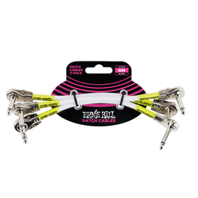 Ernie Ball 6052 Kabel krosowy płaski kątowy/płaski kątowy 15.24 cm 3 szt.