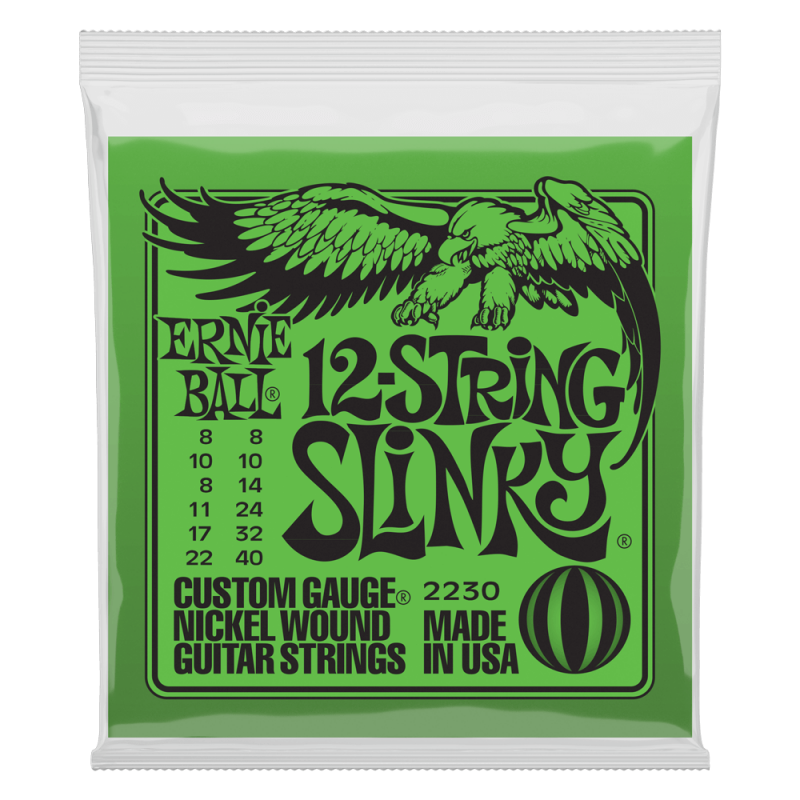 Ernie Ball EB2230 - struny do gitary elektrycznej, 12-strun - 1 - Struny gitarowe - 12 STRING Zestaw 12 strun do gitary elektryc