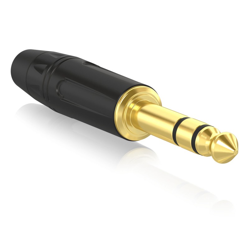 Behringer 4SG-BK Jack Stereo 6,3 mm czarny/złoty - 2 - Złącza, wtyki, przejściówki - Behringer 4SG-BK – złącze jack stereo 6,3 m
