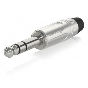 Behringer 4S-SR Jack Stereo 6,3 mm srebrny - 1 - Złącza, wtyki, przejściówki - Behringer 4SR-SR – złącze jack stereo 6,3 mm męsk