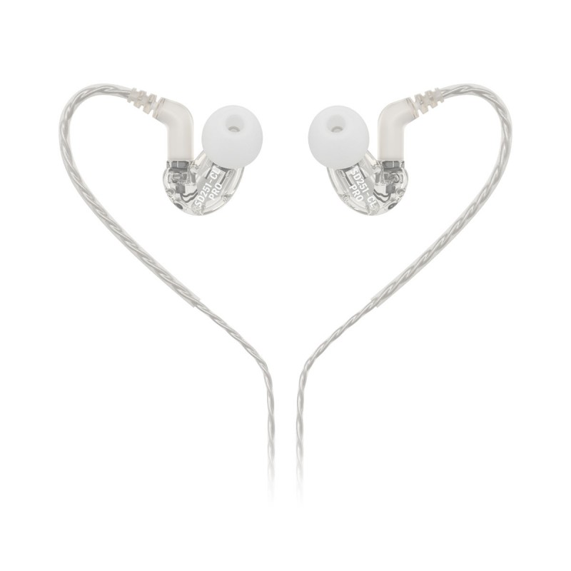 Behringer SD251-CL PRO Słuchawki dokanałowe - przezroczyste - 3 - Douszne - Behringer SD251-CL PRO – monitorowe słuchawki dokana