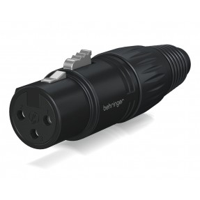 Behringer X3F-BK XLR 3-pin żeński, czarny - 1 - Złącza, wtyki, przejściówki - Behringer X3F-BK– złącze XLR żeńskie w metalowej o