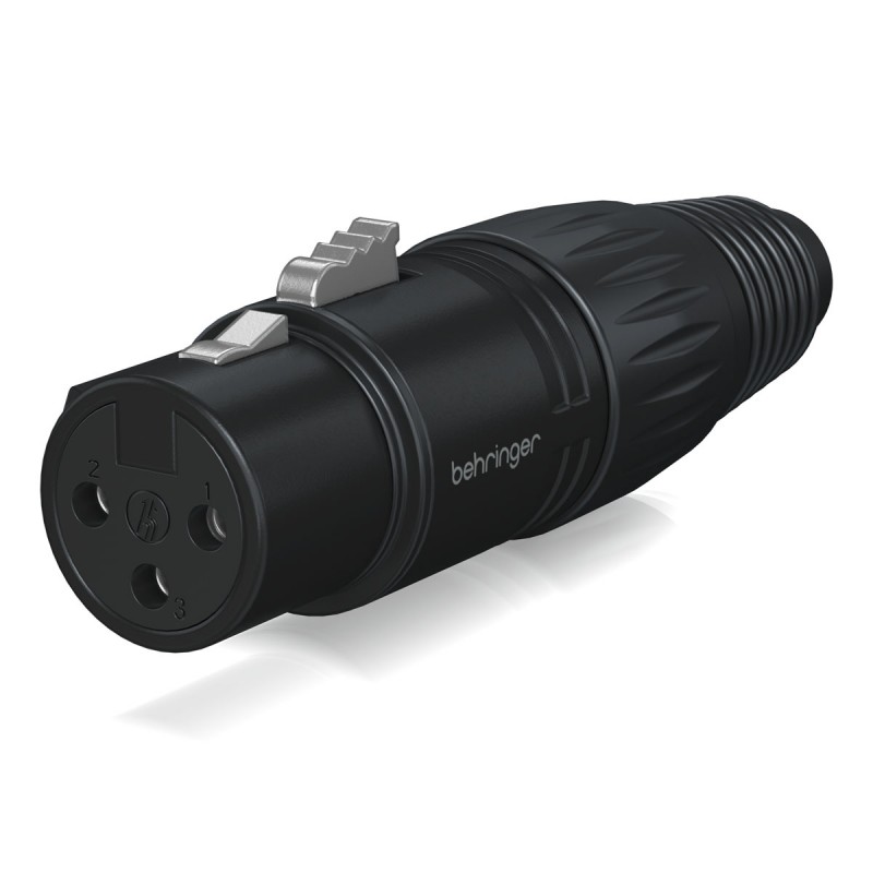Behringer X3F-BK XLR 3-pin żeński, czarny - 1 - Złącza, wtyki, przejściówki - Behringer X3F-BK– złącze XLR żeńskie w metalowej o