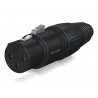 Behringer X3F-BK XLR 3-pin żeński, czarny - 1 - Złącza, wtyki, przejściówki - Behringer X3F-BK– złącze XLR żeńskie w metalowej o