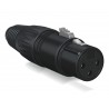 Behringer X3F-BK XLR 3-pin żeński, czarny - 2 - Złącza, wtyki, przejściówki - Behringer X3F-BK– złącze XLR żeńskie w metalowej o