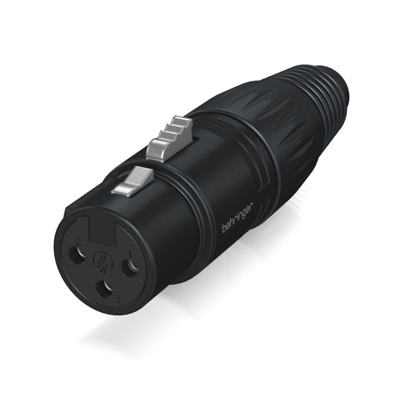 Behringer X3F-BK XLR 3-pin żeński, czarny - 4 - Złącza, wtyki, przejściówki - Behringer X3F-BK– złącze XLR żeńskie w metalowej o