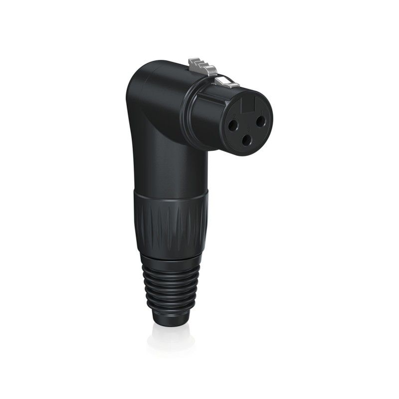 Behringer X3FR-BK XLR kątowy 3-pin żeński, czarny - 2 - Złącza, wtyki, przejściówki - Behringer X3FR-BK – złącze XLR żeńskie kąt