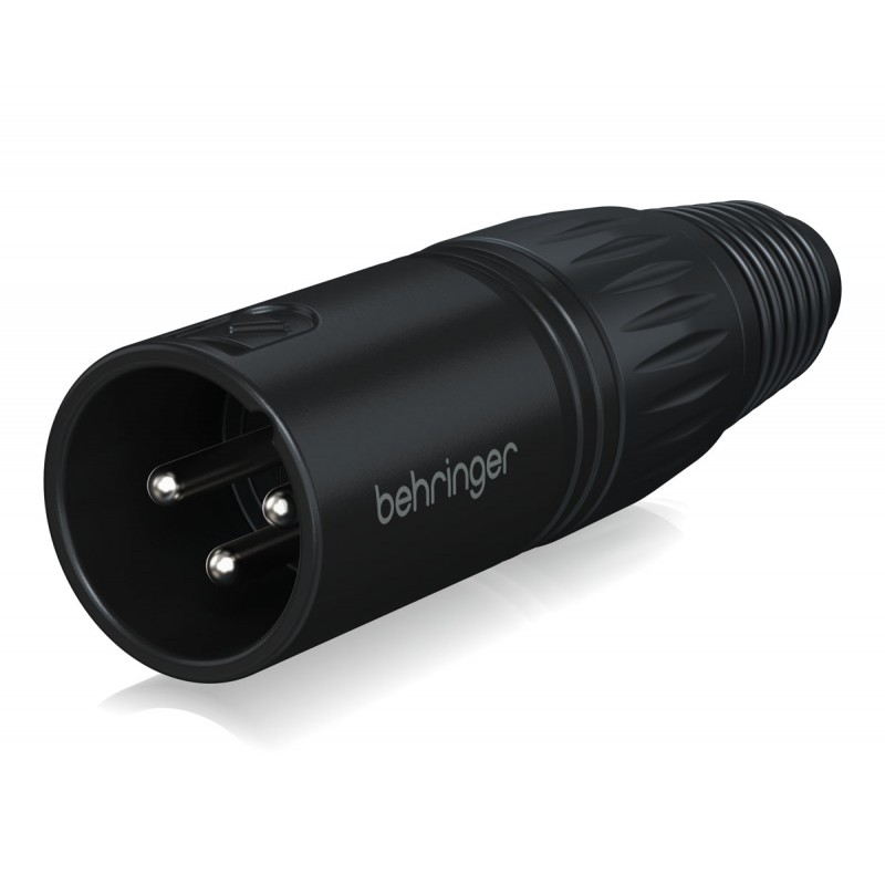 Behringer X3M-BK XLR 3-pin męski, czarny - 1 - Złącza, wtyki, przejściówki - Behringer X3M-BK– złącze XLR męskie w metalowej obu