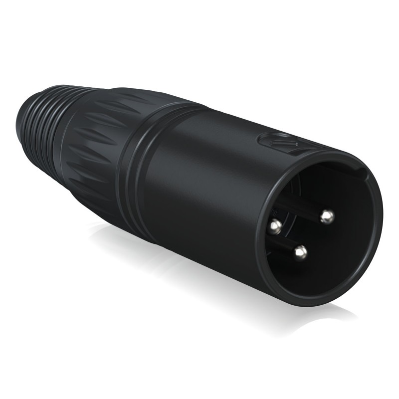 Behringer X3M-BK XLR 3-pin męski, czarny - 2 - Złącza, wtyki, przejściówki - Behringer X3M-BK– złącze XLR męskie w metalowej obu