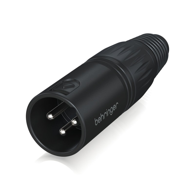 Behringer X3M-BK XLR 3-pin męski, czarny - 4 - Złącza, wtyki, przejściówki - Behringer X3M-BK– złącze XLR męskie w metalowej obu