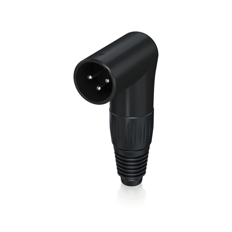 Behringer X3MR-BK XLR kątowy 3-pin męski, czarny - 4 - Złącza, wtyki, przejściówki - Behringer X3MR-BK – złącze XLR męskie kątow