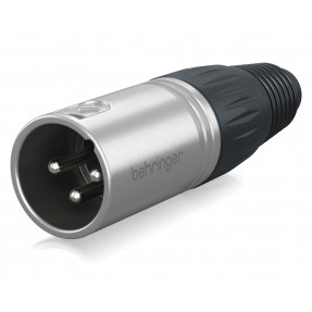 Behringer X3M-SR XLR 3-pin męski, srebrny - 1 - Złącza, wtyki, przejściówki - Behringer X3M-SR – złącze XLR męskie w metalowej o