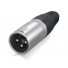 Behringer X3M-SR XLR 3-pin męski, srebrny - 2 - Złącza, wtyki, przejściówki - Behringer X3M-SR – złącze XLR męskie w metalowej o