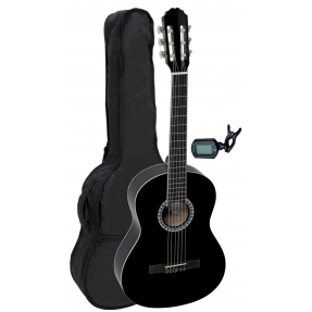 GEWA Basic Classic 3/4 BLK SET - zestaw gitarowy - 1 - Zestawy gitarowe - Gitara klasyczna Basic Set 3/4 kolor - czarny. Zawiera