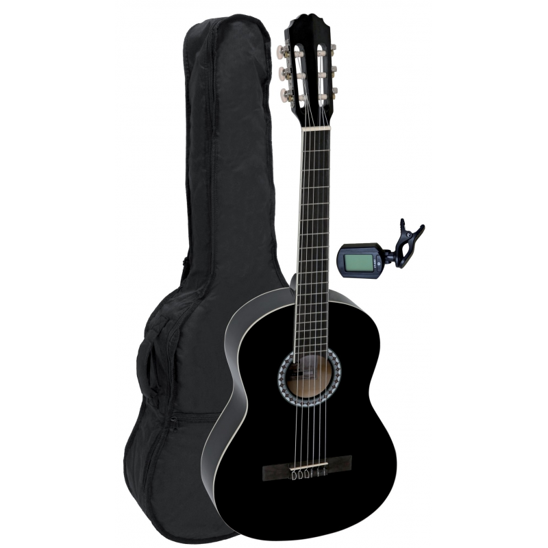 GEWA Basic Classic 3/4 BLK SET - zestaw gitarowy - 1 - Zestawy gitarowe - Gitara klasyczna Basic Set 3/4 kolor - czarny. Zawiera