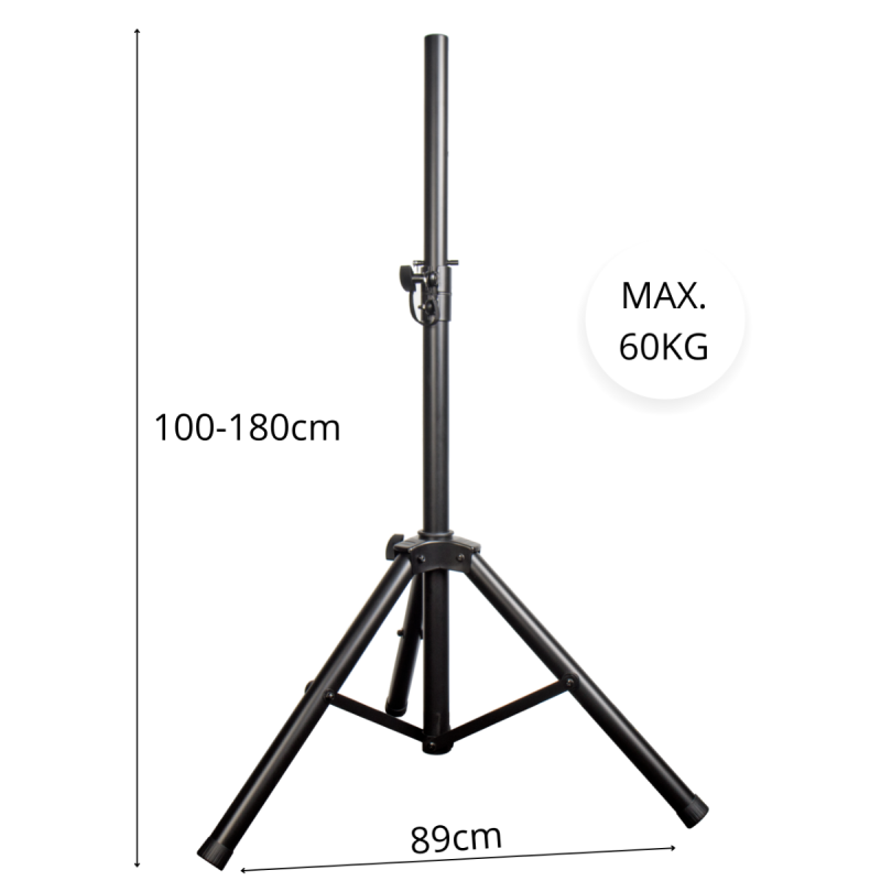 Suprimo SOLID 1 stojak tripod statyw kolumnowy stalowy czarny pin zabezpieczający do 60 kg - 2 - Statywy kolumnowe - Statyw kolu