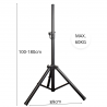Suprimo SOLID 1 stojak tripod statyw kolumnowy stalowy czarny pin zabezpieczający do 60 kg - 2 - Statywy kolumnowe - Statyw kolu