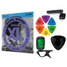 Struny D'Addario EXL115 do gitary elektrycznej w zestawie korbka + tuner + 6 kostek + pojemnik