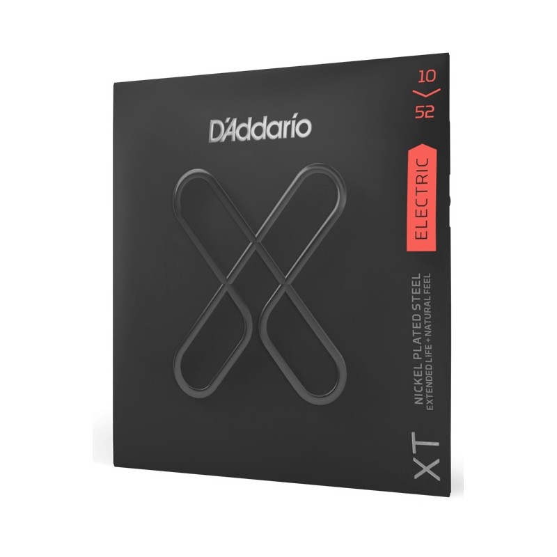 Struny D'Addario XTE1052 do gitary elektrycznej w zestawie korbka + tuner + 6 kostek + pojemnik