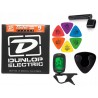 Struny Dunlop do gitary elektrycznej w zestawie korbka + tuner + 6 kostek + pojemnik