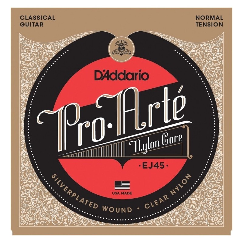 Struny D'Addario EJ45 do gitary klasycznej w zestawie korbka + tuner + 6 kostek + pojemnik