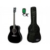 Gitara akustyczna Yamaha F370 BL + pokrowiec + tuner - zestaw gitarowy