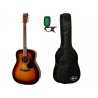 Gitara akustyczna Yamaha F310 II TBS + pokrowiec + tuner - zestaw gitarowy