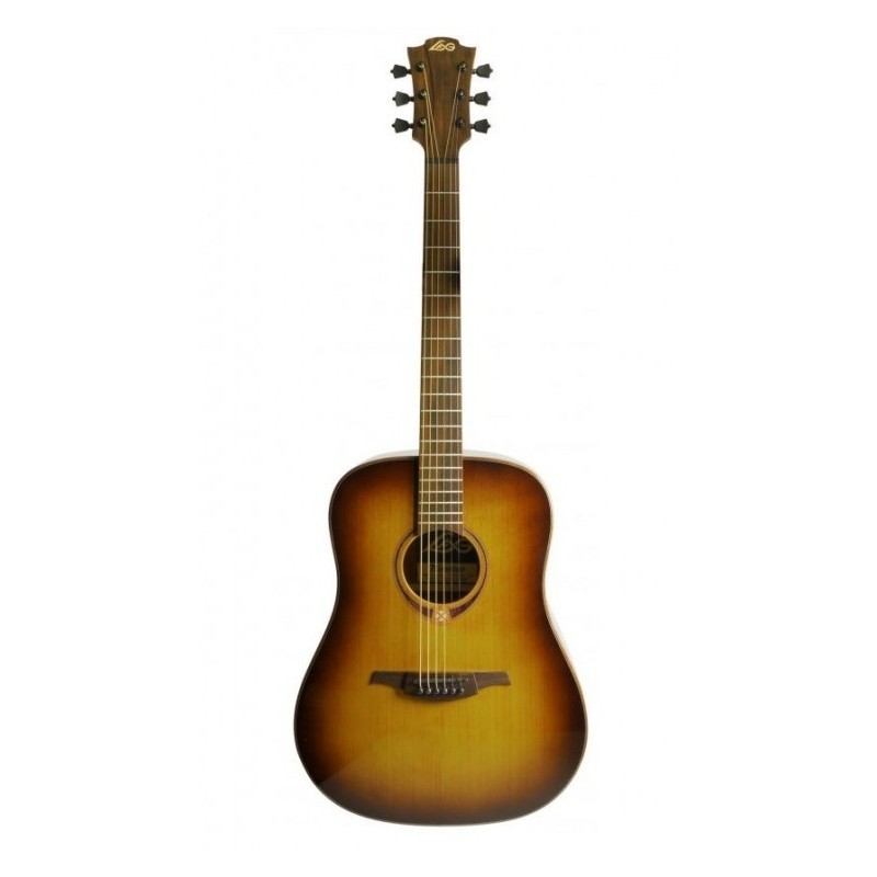 Gitara akustyczna Lag T118D-BRS + pokrowiec + tuner - zestaw gitarowy