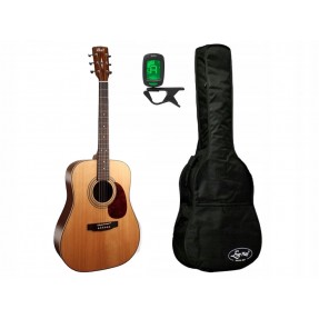Gitara akustyczna Cort Earth 70 OP + pokrowiec + tuner - zestaw gitarowy