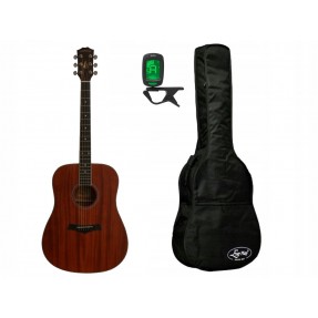 Gitara akustyczna Arrow Silver MH + pokrowiec + tuner - zestaw gitarowy