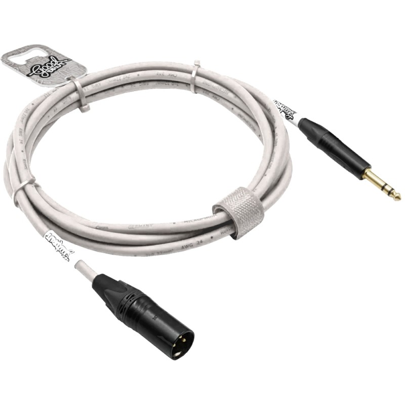 GoodDrut GDB TRSXM 2-1-1 - Kabel audio Jack TRS x XLR-M biały - 2m