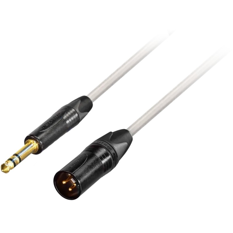 GoodDrut GDB TRSXM 3-1-1 - Kabel audio Jack TRS x XLR-M biały - 3m