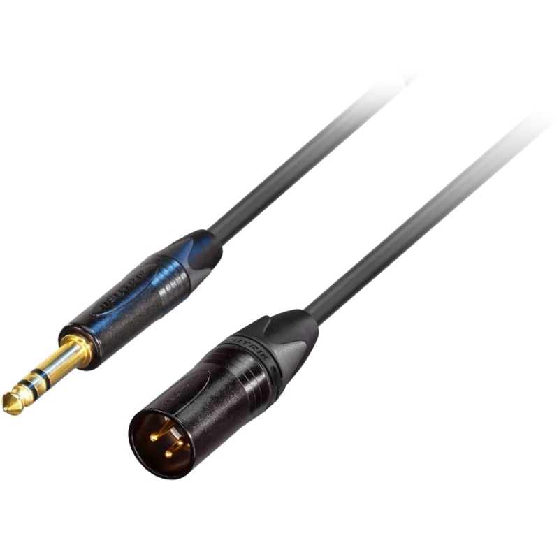 GoodDrut GDBK TRSXM 3 - Kabel audio Jack TRS x XLR-M czarny - 3m