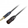 GoodDrut GDBK TRSXM 3 - Kabel audio Jack TRS x XLR-M czarny - 3m