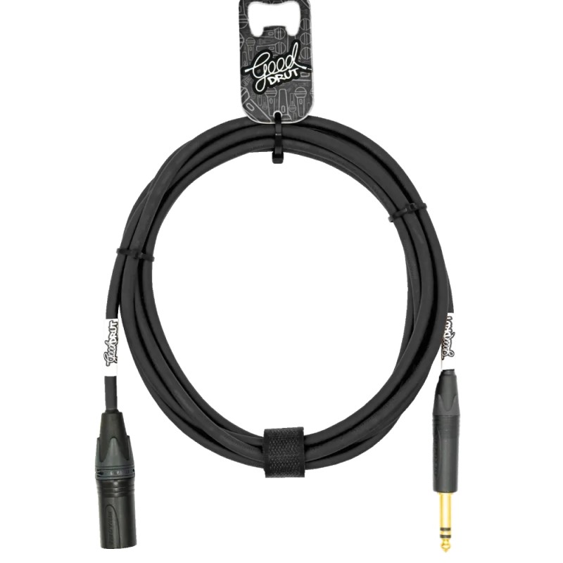 GoodDrut GDBK TRSXM 3 - Kabel audio Jack TRS x XLR-M czarny - 3m