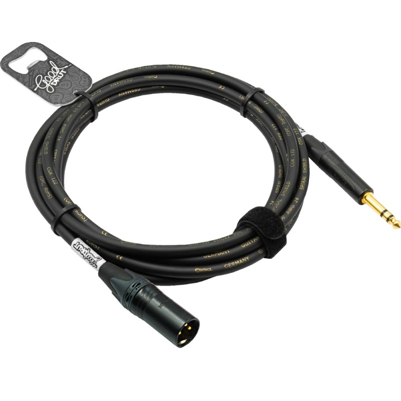 GoodDrut GDBK TRSXM 6 - Kabel audio Jack TRS x XLR-M czarny - 6m