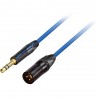 GoodDrut GDB TRSXM 3 - Kabel audio Jack TRS x XLR-M niebieski - 3m