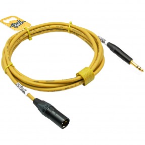 GoodDrut GDY TRSXM 2 - Kabel audio Jack TRS x XLR-M żółty - 2m