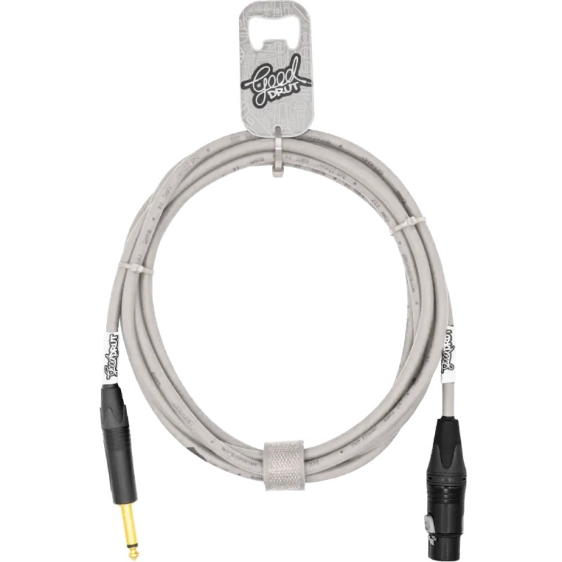 GoodDrut GDB TSXF 10-2-1 - Kabel audio Jack x XLR-F biały - 10m