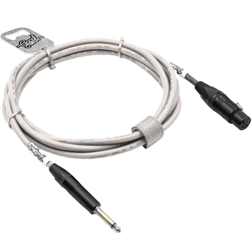 GoodDrut GDB TSXF 2-2-1 - Kabel audio Jack x XLR-F biały - 2m