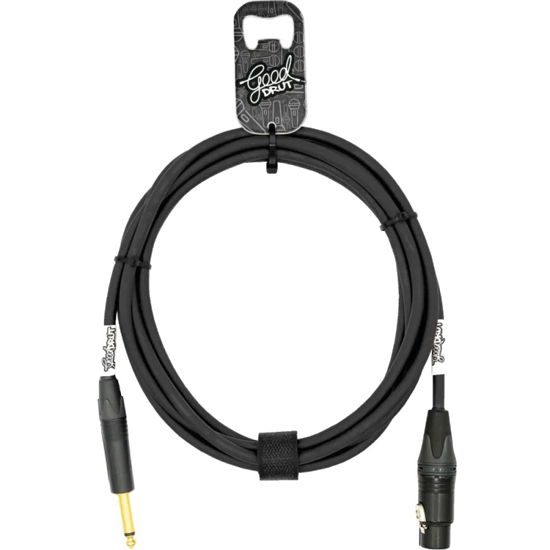 GoodDrut GDBK TSXF 20 - Kabel audio Jack x XLR-F czarny - 20m