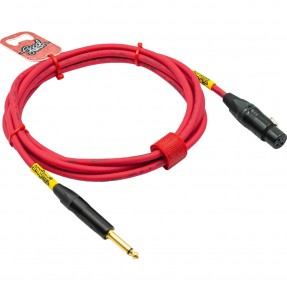 GoodDrut GDR TSXF 15 - Kabel audio Jack x XLR-F malinowy - 15m