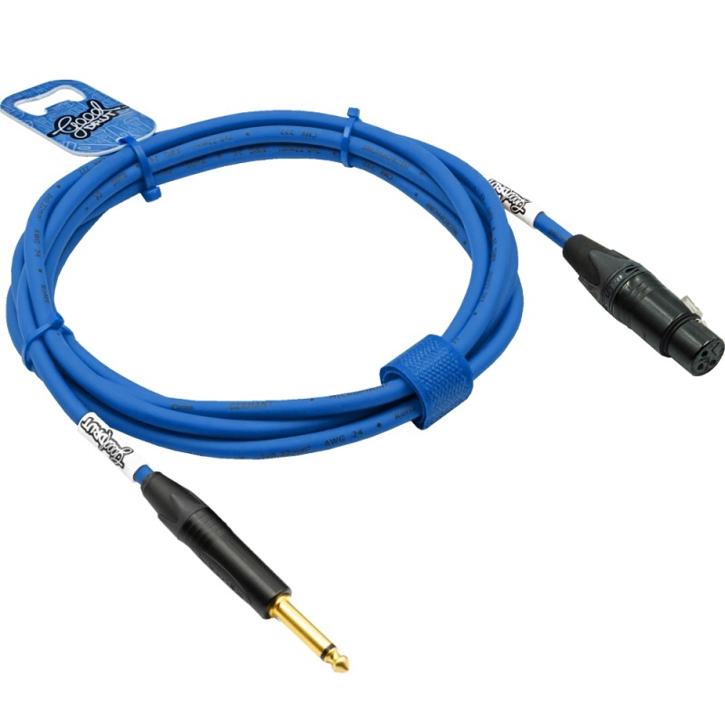 GoodDrut GDB TSXF 2 - Kabel audio Jack x XLR-F niebieski - 2m